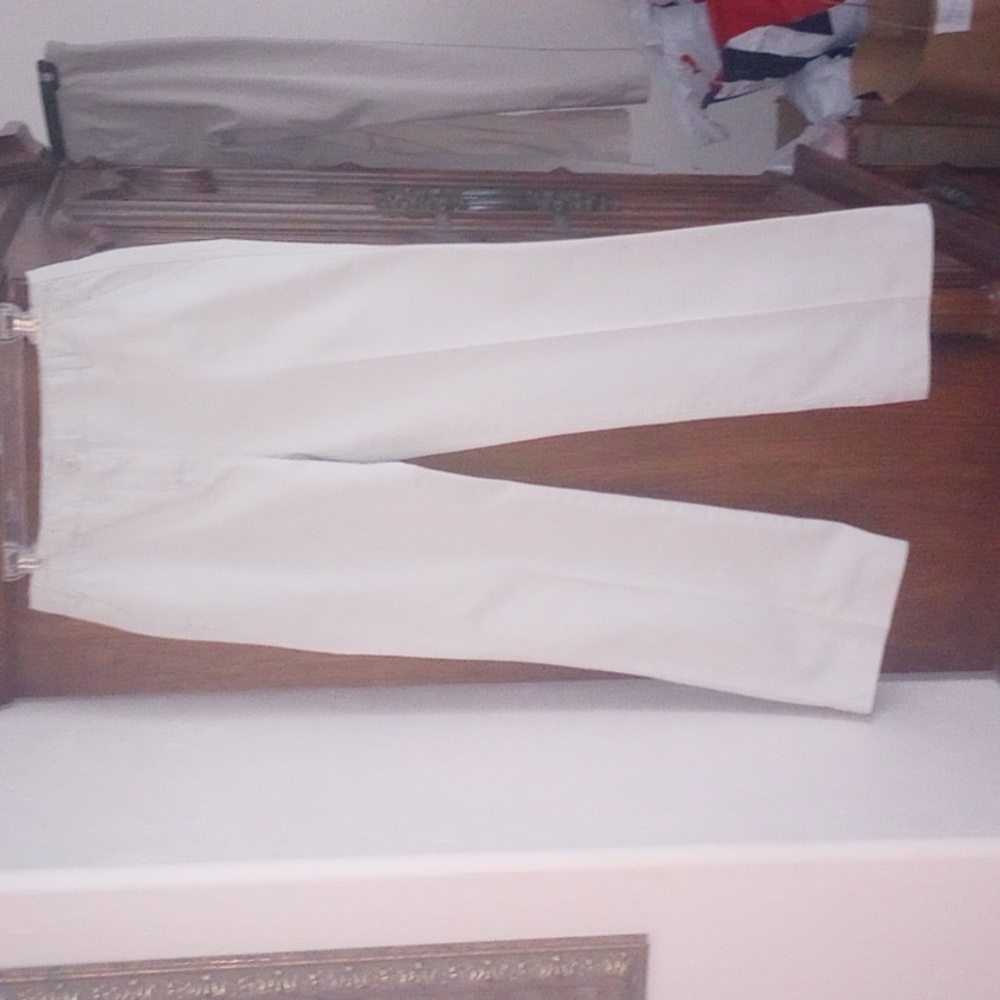 J. Crew Cream Straight Leg Chinos